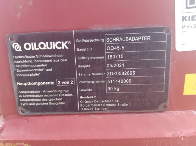OilQuick Scherenschraubadapter OQ45-5